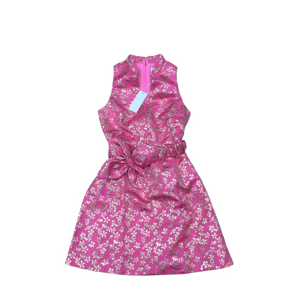 Lilly Pulitzer Tazie Dress Rousseau Wedding Guest Metallic Brocade NWT Size 2 - Picture 4 of 6